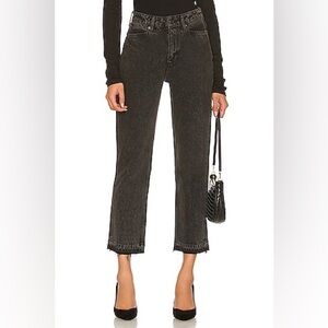 PAIGE Black Sarah Straight Ankle Jean